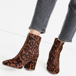 Madewell Amalia Leopard Ankle Boot